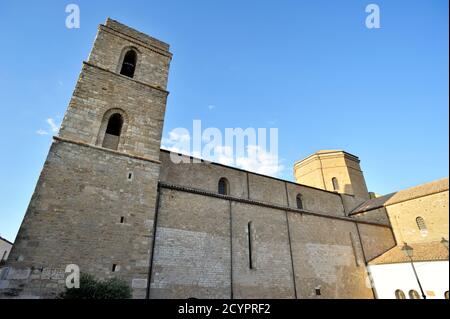 Italy, Basilicata, Acerenza, cathedral, side view Stock Photo