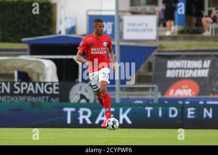 Lyngby, Denmark. 18th, June 2020. Frederik Alves Ibsen (32) of Silkeborg seen during the 3F Superliga match between Lyngby Boldklub and Silkeborg IF at Lyngby Stadium. (Photo credit: Gonzales Photo - Rune Mathiesen). Stock Photo
