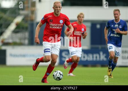 Lyngby, Denmark. 18th, June 2020. Vegard Leikvoll Moberg (8) of Silkeborg seen during the 3F Superliga match between Lyngby Boldklub and Silkeborg IF at Lyngby Stadium. (Photo credit: Gonzales Photo - Rune Mathiesen). Stock Photo