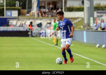 Lyngby, Denmark. 18th, June 2020. Patrick da Silva (4) of Lyngby seen during the 3F Superliga match between Lyngby Boldklub and Silkeborg IF at Lyngby Stadium. (Photo credit: Gonzales Photo - Rune Mathiesen). Stock Photo