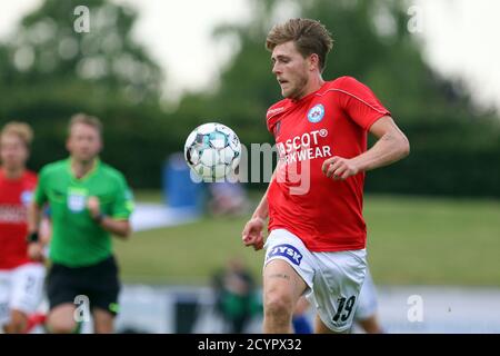 Lyngby, Denmark. 18th, June 2020. Nicolai Vallys (19) of Silkeborg seen during the 3F Superliga match between Lyngby Boldklub and Silkeborg IF at Lyngby Stadium. (Photo credit: Gonzales Photo - Rune Mathiesen). Stock Photo