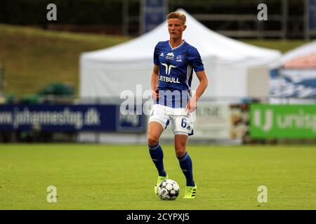 Lyngby, Denmark. 18th, June 2020. Frederik Winther (6) of Lyngby seen during the 3F Superliga match between Lyngby Boldklub and Silkeborg IF at Lyngby Stadium. (Photo credit: Gonzales Photo - Rune Mathiesen). Stock Photo