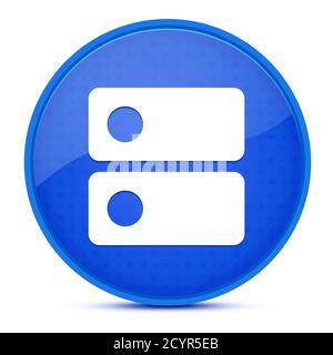DNS aesthetic glossy blue round button abstract illustration Stock Photo