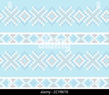 Christmas fair isle pattern background for fashion textiles, knitwear and graphics Stock Vector