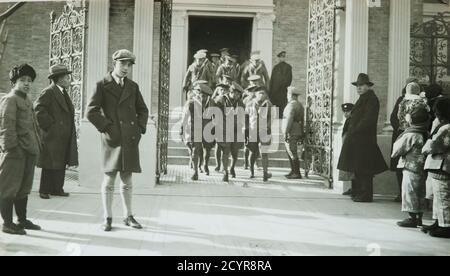 Italians marine soldiers in Tientsin - Tianjin China - 1924-25 Stock Photo