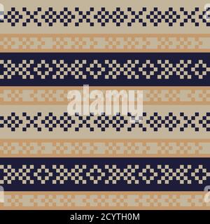 Christmas fair isle pattern background for fashion textiles, knitwear and graphics Stock Vector