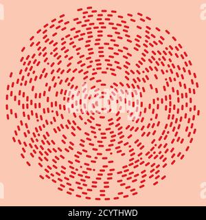 Abstract circular ,radial design element. Geometric radiating dashed lines. Burst, starburst, sunburst and twister, curlicue and whirlwind clip-art Stock Vector