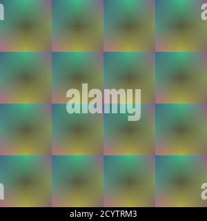 Seamless pattern of glass convex mosaic, volumetric checkers, glass blocks. Holographic effect. Stock Vector