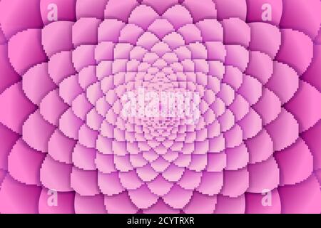 Abstract background. Pink spiral flower pattern. Abstract Lotus Flower. Esoteric Mandala Symbol. Stock Vector