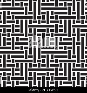 Seamless pattern with horizontal and vertical black bands Stock Vector