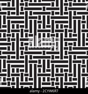 Seamless pattern with horizontal and vertical black bands Stock Vector