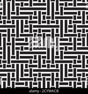 Seamless pattern with horizontal and vertical black bands Stock Vector
