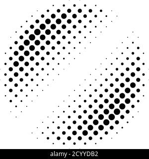Circle halftone, screentone vector illustrations. Dots, dotted, speckles vector illustration Stock Vector