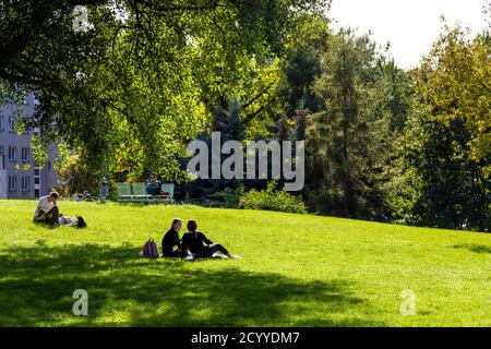 Warsaw University Library Roof Garden, Warsaw Poland Stock Photo