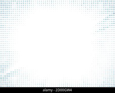 Abstract dotted pattern with white on blue halftone effect. Vector background Stock Vector