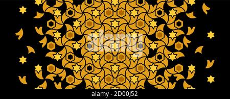 Rich black and golden arab pattern.
