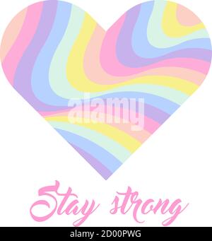 Love is love. Inspirational Gay Pride poster with rainbow spectrum ...
