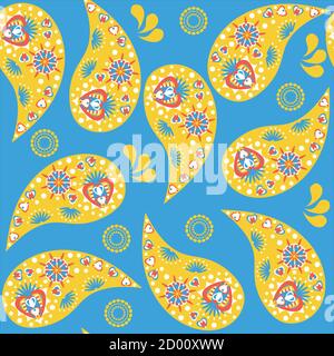 Paisley seamless vector pattern. It isl located in swatch menu Stock Vector