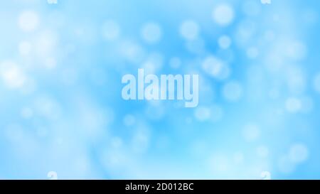 Abstract blue blurred background with bokeh effect - illustration Stock ...
