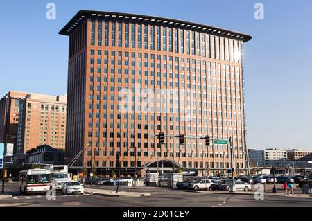 Congress Street and East Service Road crossroad in Boston (Massachusetts). Stock Photo