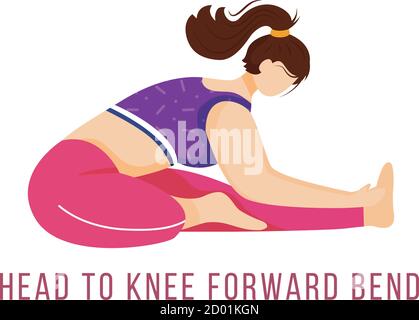 Yoga bend pose woman Stock Vector Images - Alamy