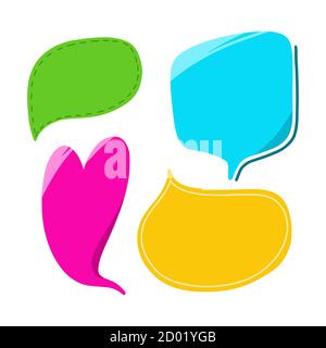 Colourful speech bubbles for you message in cartoon style Stock Vector