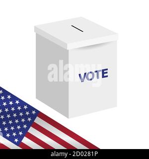 Elections and voting isometric concept with ballot box and people ...