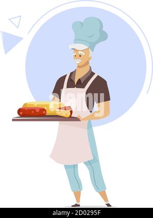 Cheesemaker Holding Parmesan Cheese Cartoon Stock Vector Image & Art ...