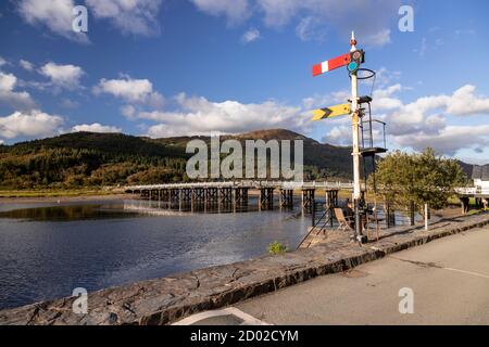 Penmaenpool toll bridge, North Wales Stock Photo