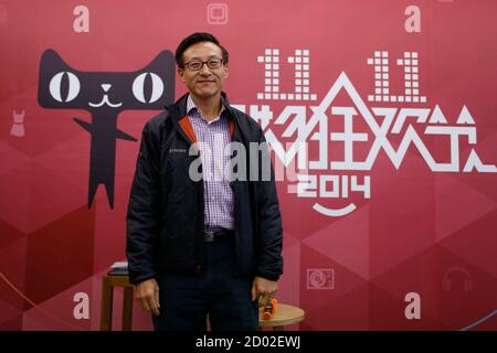 Alibaba Group vice chairman Joseph Tsai attends a group interview at the company's headquarters in Hangzhou, Zhejiang province November 11, 2014. The '11.11 Shopping Festival', which Alibaba says is the world's biggest 24-hour online sale, began in 2009 when just 27 merchants on the company's Tmall.com site offered deep discounts to boost sales during an otherwise slack period. REUTERS/Aly Song (CHINA - Tags: BUSINESS SCIENCE TECHNOLOGY)