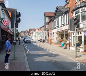 Lyndhurst, Hampshire, England, September 16th 2020, people in the High Street (A35) through the town. Stock Photo