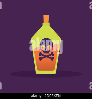 Poison bottle icon. Halloween season icon - Vector Stock Vector