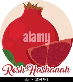 Isolated pomegranade tradition rosh hashanah icon- Vector Stock Vector