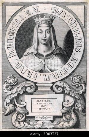 MATILDA OF SCOTLAND (1080-1118) first wife of King Henry I. Stock Photo