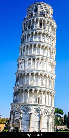 The Leaning Tower of Pisa (Torre pendente di Pisa).Italy Stock Photo