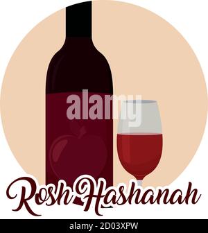 Isolated wine tradition rosh hashanah icon- Vector Stock Vector