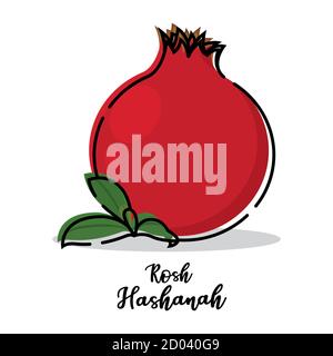 Isolated pomegranade tradition rosh hashanah icon- Vector Stock Vector