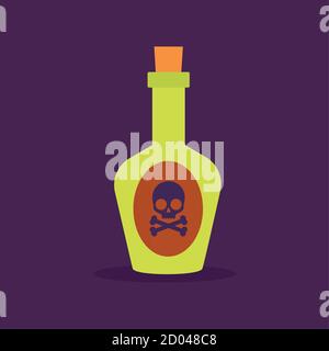 Poison bottle icon. Halloween season icon - Vector Stock Vector