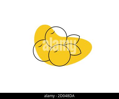 grape flat icon on white background in vector illustration Stock Vector