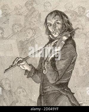 NICCOLÒ PAGANINI (1782-1840) Italian violinist Stock Photo