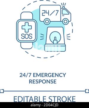 Emergency response concept icon Stock Vector