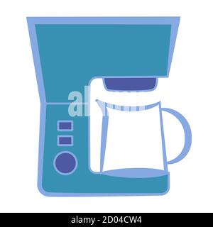 Household electrical machine for grinding coffee beans isolated on white background. Stock Vector