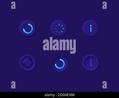 Loading UI elements kit Stock Vector