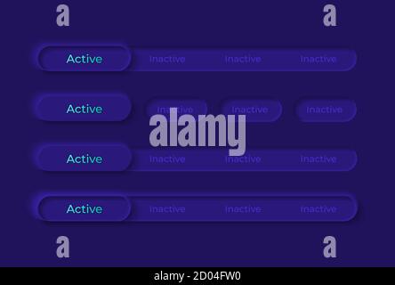 Switches UI elements kit Stock Vector