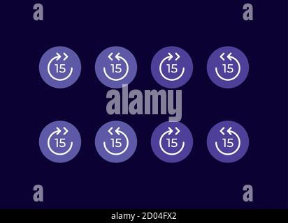 Speed control UI elements kit Stock Vector
