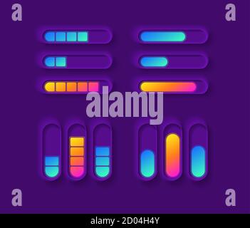 Power gauge UI elements kit Stock Vector