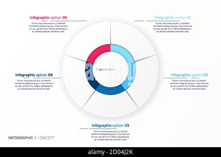 Vector infographic round chart template Stock Vector