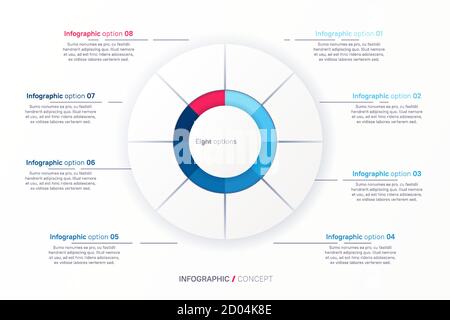 Vector infographic round chart template Stock Vector