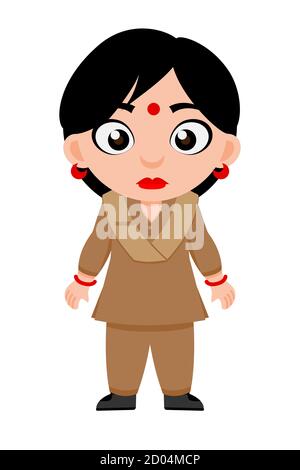 Indian, Lady, Police, Constable & Security Stock Vector