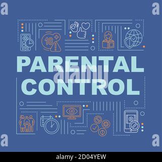 Parental control word concepts banner Stock Vector